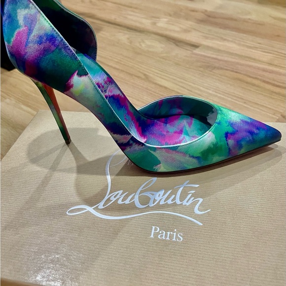 Authentic Christian Louboutin Blue and Purple Stiletto Heels - Picture 1 of 3